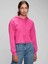 Genç Kız Pembe Crop Kapüşonlu Sweatshirt 1