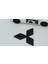 Mitsubishi Lancer Direksiyon 3m 3D Siyah Abs Logo Amblem 4