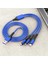 3ın1 Mavi 1.2 Metre (Mıcro USB - Lıghtnıng - Type C) Telefon Şarj Kablosu (4172) 3