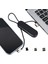 Siyah 3in1 (Type C- Lightning- Micro Usb) Manyetik Uç Taşınabilir Şarj Kablosu (4172) 1