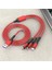 3ın1 Kırmızı 1.2 Metre (Mıcro USB - Lıghtnıng - Type C) Telefon Şarj Kablosu (4172) 3