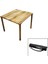 Ahşap Katlanabilir Kamp Masası Vidalı Ayaklı - Bez Çantalı 60X60X50CM (4767) - MCT8944-7577 1