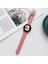 Samsung Galaxy Watch4 Için Dikiş Deri Kayış 40MM / 44MM Koyu Pembe (Yurt Dışından) 1