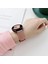 Samsung Galaxy Watch4 Için Dikiş Deri Kayış 40MM / 44MM Koyu Pembe (Yurt Dışından) 3