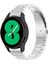 Samsung Galaxy Watch 7 40 / 44MM Gümüş Için Üç Boncuklu Metal Kayış (Yurt Dışından) 1