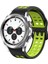 Silikon Watch Band Samsung Galaxy Watch 4 Için Clic 42MM Samsung Galaxy Watch 4 Classic Için 42MM Siyah+Yeşil (Yurt Dışından) 1