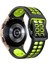 Silikon Watch Band Samsung Galaxy Watch 4 Için Clic 42MM Samsung Galaxy Watch 4 Classic Için 42MM Siyah+Yeşil (Yurt Dışından) 2