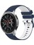 Samsung Galaxy Watch 46MM Koyu Mavi+Beyaz Için Silikon Watch Band (Yurt Dışından) 1