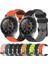 Samsung Galaxy Watch 46MM Siyah+Beyaz Için Iki Renkli Silikon Saat Bandı (Yurt Dışından) 4