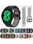 Samsung Galaxy Watch 4 44MM Su Ördeği+Siyah Için Silikon Watch Band (Yurt Dışından) 4