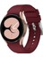 Samsung Galaxy Watch4 Için Silikon Kayış 44MM Şarap Kırmızısı (Yurt Dışından) 4