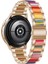 Samsung Için 22MM Üç Boncuklu Ste + Reçine Kayış Gül Altın Gökkuşağı (Yurt Dışından) 4