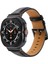 Samsung Galaxy Watch Ultra Için 47MM Dikişli Deri Kayış Yukarı Çekilmiş Deri Siyah (Yurt Dışından) 1