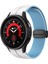 Samsung Galaxy Watch 6/6 Klasik Krem Beyaz+Açık Mavi Için Silikon Watch Band (Yurt Dışından) 1