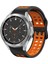 Silikon Watch Band Samsung Galaxy Watch 4 Için Clic 46MM Samsung Galaxy Watch 4 Classic Için 46MM Siyah+Turuncu (Yurt Dışından) 1