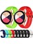 Samsung Galaxy Watch Active 2 Için 20MM Silikon Kordonlu Saat Siyah+Yeşil Çizgi (Yurt Dışından) 4
