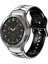 Silikon Watch Band Samsung Galaxy Watch 4 Için Clic 46MM Samsung Galaxy Watch 4 Classic Için 46MM Beyaz + Siyah (Yurt Dışından) 1