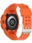 Samsung Galaxy Watch4 40MM Turuncu Için Silikon Saat Bandı (Yurt Dışından) 4