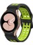 Samsung Galaxy Watch4 Için Silikon Kayış 40MM / 44MM Siyah Limon Yeşili (Yurt Dışından) 4