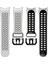 Samsung Galaxy Watch4 Için Silikon Kayış 40MM / 44MM Beyaz Siyah (Yurt Dışından) 2