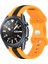 Samsung Galaxy Watch3 45MM Siyah+Sarı Için Silikon Saat Bandı (Yurt Dışından) 1
