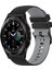 Samsung Galaxy Watch4 Classic Için Silikon Saat Bandı 46MM Siyah+Gri (Yurt Dışından) 1