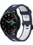 Samsung Galaxy Watch 4 Classic Için Silikon Watch Band 46MM Koyu Mavi+Beyaz (Yurt Dışından) 1