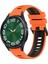 Samsung Galaxy Watch 6 Classic Için 20MM Silikon Kayış 47MM Turuncu+Siyah (Yurt Dışından) 1