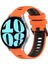 Samsung Galaxy Watch 6 44MM Turuncu+Siyah Için 20MM Silikon Kayış (Yurt Dışından) 1