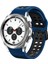 Silikon Watch Band Samsung Galaxy Watch 4 Için Clic 42MM Samsung Galaxy Watch 4 Classic Için 42MM Gece Mavisi + Siyah (Yurt Dışından) 1
