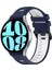 Samsung Galaxy Watch 6 Için 20MM Silikon Kayış 44MM Gece Mavisi+Beyaz (Yurt Dışından) 1
