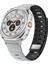 Samsung Galaxy Watch Ultra 47MM Açık Gri Siyah+Gümüş Için Manyetik Silikon Kayış (Yurt Dışından) 1