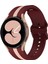 Samsung Galaxy Watch4 40/44MM Silikon Saat Bandı Şarap Kırmızı Pembe (Yurt Dışından) 1