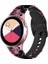 Samsung Galaxy Watch 46MM Siyah Pembe Çiçek Için Silikon Kordonlu Saat (Yurt Dışından) 1