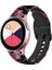 Samsung Galaxy Watch 46MM Siyah Pembe Çiçek Için Silikon Kordonlu Saat (Yurt Dışından) 3