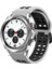 Silikon Watch Band Samsung Galaxy Watch 4 Için Clic 42MM Samsung Galaxy Watch 4 Classic Için 42MM Beyaz + Siyah (Yurt Dışından) 1