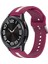 Samsung Galaxy Watch 6 Classic Için Silikon Kayış 47MM Şarap Kırmızısı+Pembe (Yurt Dışından) 1