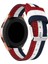 Samsung Galaxy Watch4 Için 40/44MM Naylon Kayış Mavi Beyaz Mor (Yurt Dışından) 4