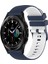 Samsung Galaxy Watch4 Classic 46MM Koyu Mavi+Beyaz Için Silikon Saat Bandı (Yurt Dışından) 1
