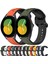 Samsung Galaxy Watch 5 44MM Turuncu+Siyah Için Silikon Watch Band (Yurt Dışından) 4
