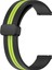 Samsung Galaxy Watch3 45MM Siyah+Limon Yeşili Için Silikon Saat Bandı (Yurt Dışından) 2