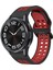 Samsung Galaxy Watch 6 Classic Için Silikon Kayış 47MM Siyah + Kırmızı (Yurt Dışından) 1