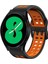 Samsung Galaxy Watch 4 44MM Siyah+Turuncu Için Silikon Watch Band (Yurt Dışından) 1