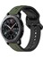 Samsung Gear S3 Frontier Koyu Yeşil+Siyah Için Dışbükey Döngü Silikon Kayış (Yurt Dışından) 1