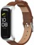 Samsung Galaxy Fit 2 Kahverengi Gümüş Için Mikrofiber Deri Watch Band (Yurt Dışından) 1