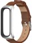 Samsung Galaxy Fit 2 Kahverengi Gümüş Için Mikrofiber Deri Watch Band (Yurt Dışından) 2