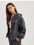 Uzun Kollu Kapüşonlu Fermuarlı Arkası Baskılı Sweatshirt 1
