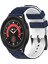 Samsung Galaxy Watch 5 Pro 45MM Gece Mavisi + Beyaz Için Silikon Kayış (Yurt Dışından) 1