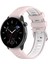 Samsung Galaxy Watch 6 Classic Için 20MM Silikon Kayış 43MM Pembe+Beyaz (Yurt Dışından) 1