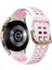 Samsung Galaxy Watch 4 44MM Beyaz+Pembe Için Silikon Watch Band (Yurt Dışından) 2
